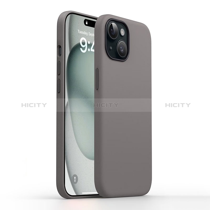 Funda Silicona Ultrafina Goma 360 Grados Carcasa YK1 para Apple iPhone 13 Gris Oscuro