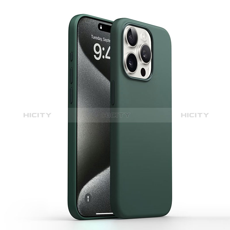 Funda Silicona Ultrafina Goma 360 Grados Carcasa YK1 para Apple iPhone 13 Pro Max Verde