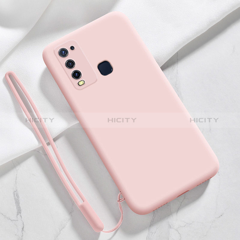 Funda Silicona Ultrafina Goma 360 Grados Carcasa YK3 para Vivo Y50 Rosa