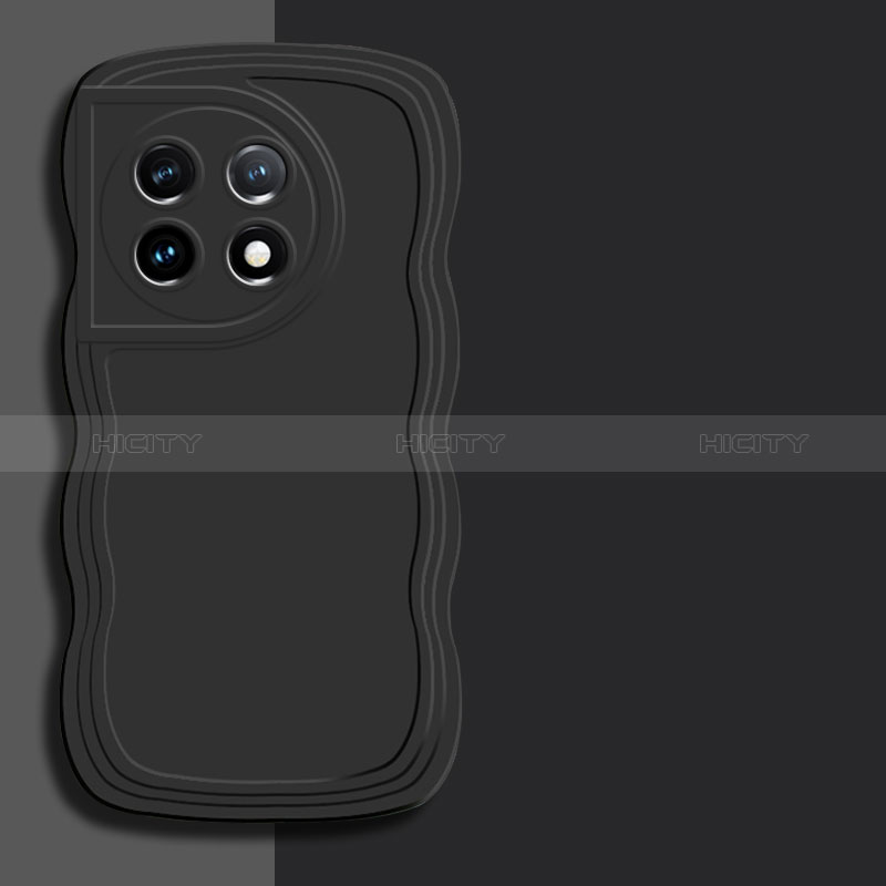 Funda Silicona Ultrafina Goma 360 Grados Carcasa YK7 para OnePlus 11R 5G Negro