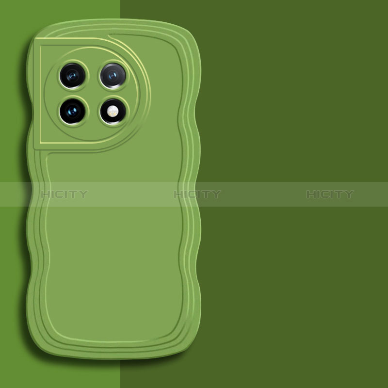 Funda Silicona Ultrafina Goma 360 Grados Carcasa YK7 para OnePlus 11R 5G Verde