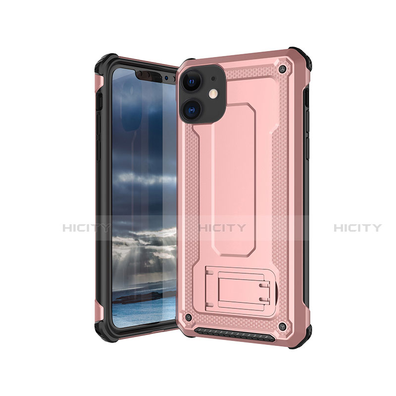 Funda Silicona Ultrafina Goma 360 Grados Carcasa Z01 para Apple iPhone 11 Oro Rosa