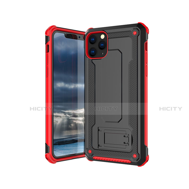 Funda Silicona Ultrafina Goma 360 Grados Carcasa Z01 para Apple iPhone 11 Pro Rojo y Negro