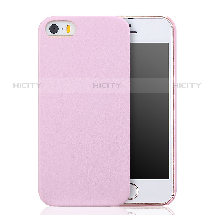 Funda Silicona Ultrafina Goma 360 Grados para Apple iPhone 5 Rosa