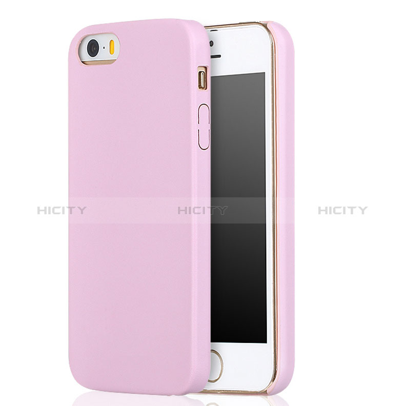 Funda Silicona Ultrafina Goma 360 Grados para Apple iPhone 5S Rosa