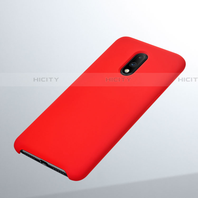 Funda Silicona Ultrafina Goma 360 Grados para OnePlus 7 Rojo