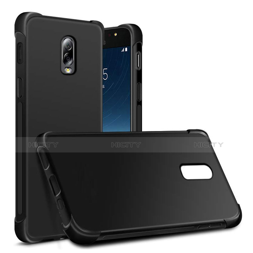 Funda Silicona Ultrafina Goma 360 Grados para Samsung Galaxy C7 (2017) Negro