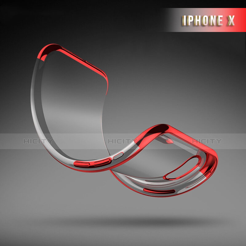 Funda Silicona Ultrafina Goma 360 Grados R02 para Apple iPhone Xs Rojo