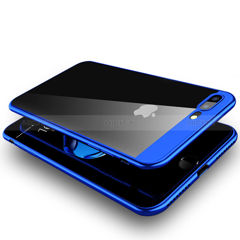 Funda Silicona Ultrafina Goma 360 Grados Z03 para Apple iPhone 8 Plus Azul