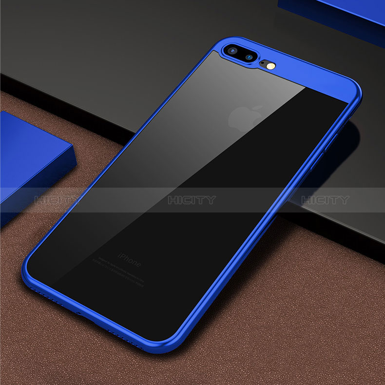 Funda Silicona Ultrafina Goma 360 Grados Z03 para Apple iPhone 8 Plus Azul