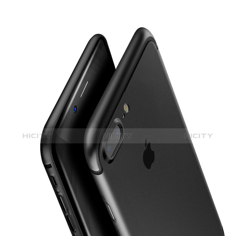 Funda Silicona Ultrafina Goma A01 para Apple iPhone 7 Plus Negro