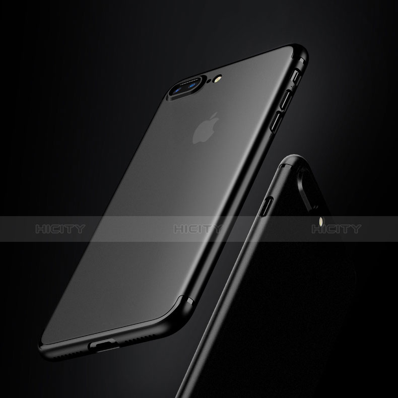 Funda Silicona Ultrafina Goma A01 para Apple iPhone 8 Plus Negro
