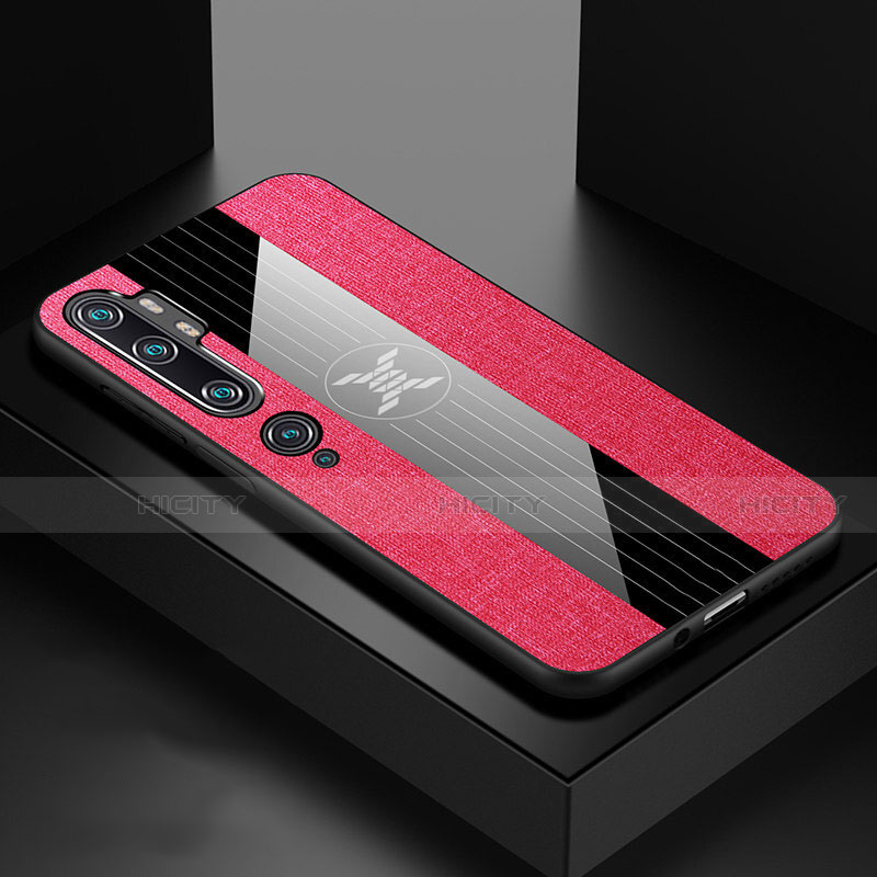 Funda Silicona Ultrafina Goma Carcasa C03 para Xiaomi Mi Note 10 Rosa Roja