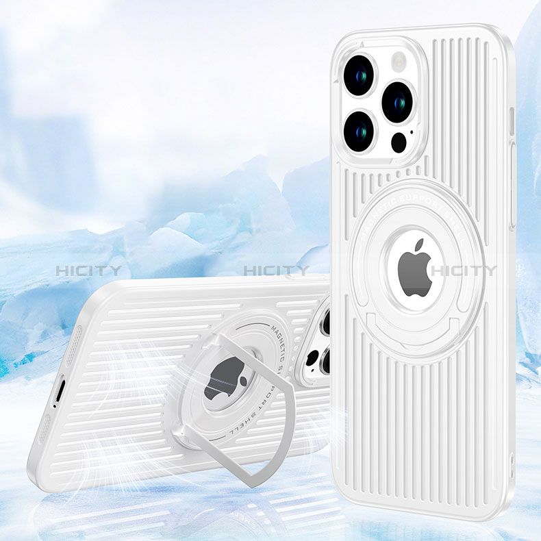 Funda Silicona Ultrafina Goma Carcasa con Mag-Safe Magnetic AC1 para Apple iPhone 13 Pro Blanco