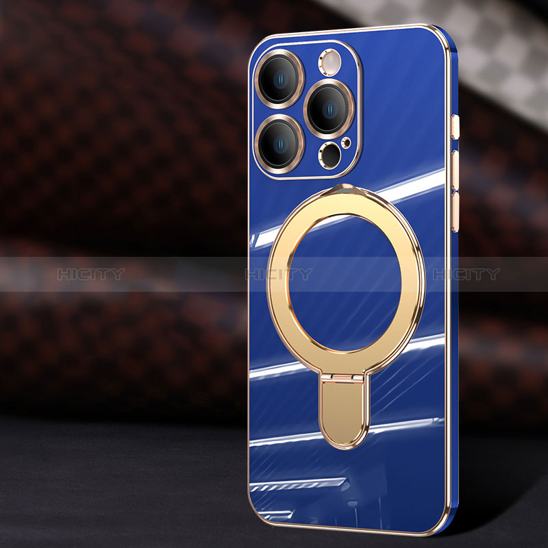 Funda Silicona Ultrafina Goma Carcasa con Mag-Safe Magnetic C01 para Apple iPhone 12 Pro Azul