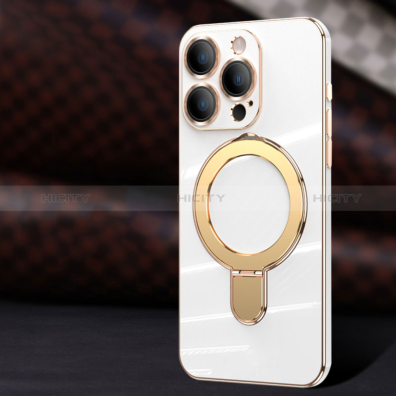 Funda Silicona Ultrafina Goma Carcasa con Mag-Safe Magnetic C01 para Apple iPhone 12 Pro Blanco