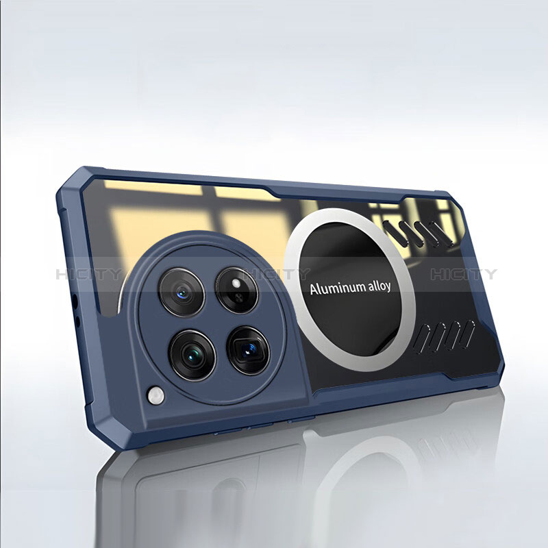 Funda Silicona Ultrafina Goma Carcasa con Mag-Safe Magnetic P01 para OnePlus Ace 3 5G Azul