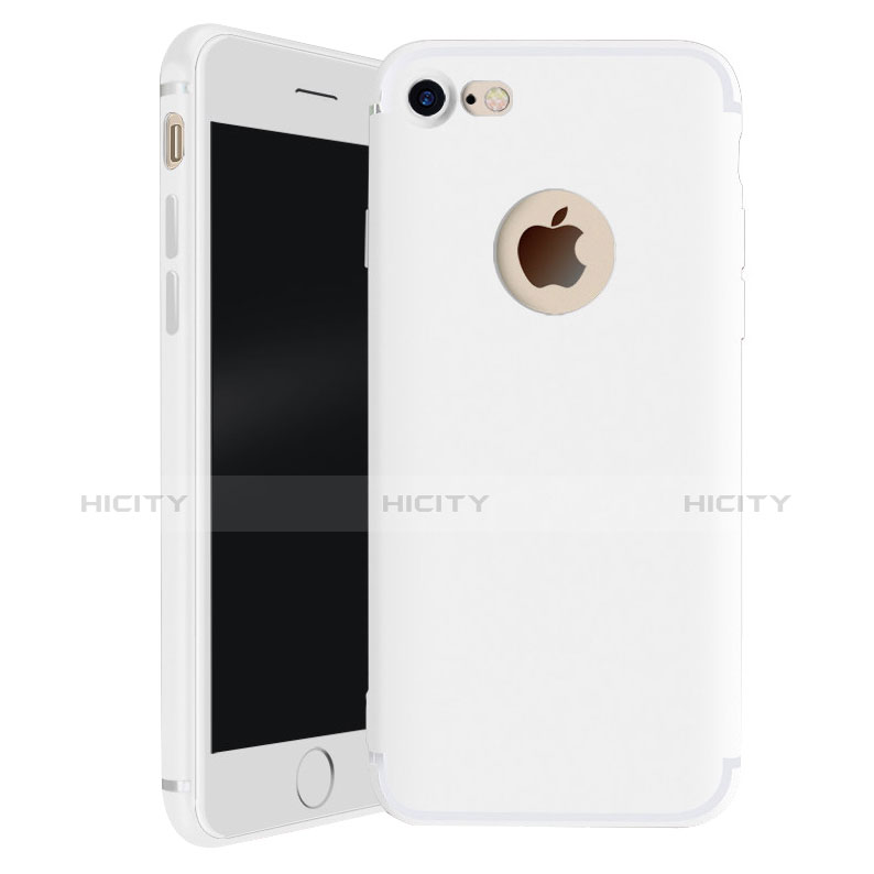 Funda Silicona Ultrafina Goma Carcasa H01 para Apple iPhone 8 Blanco