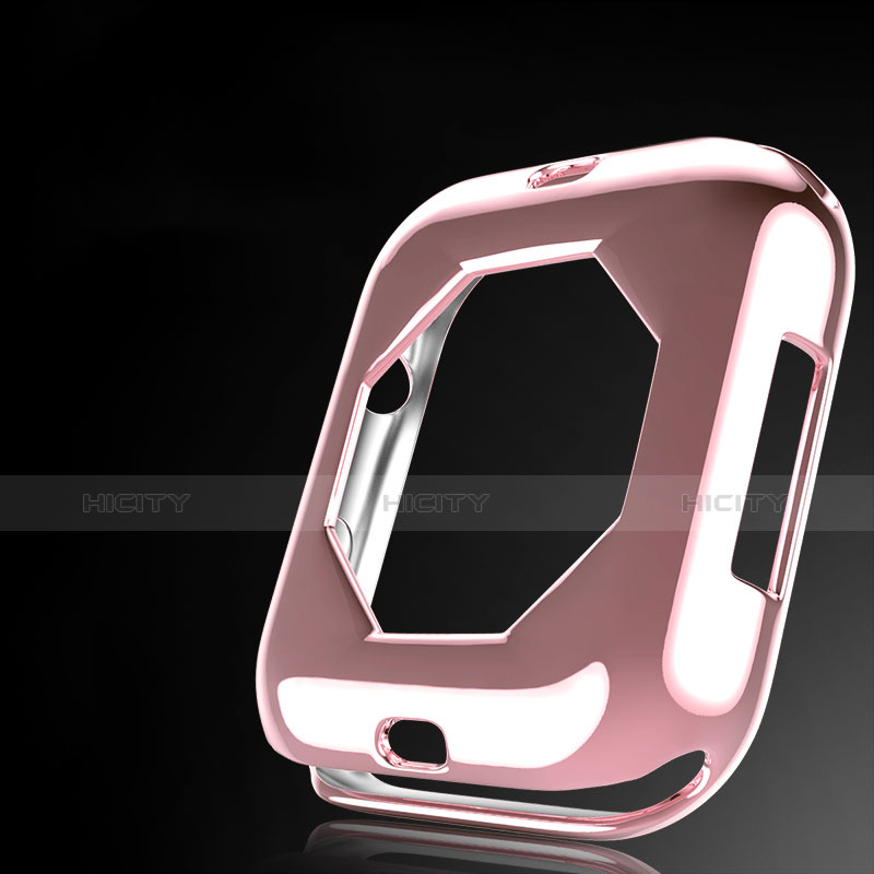 Funda Silicona Ultrafina Goma Carcasa S01 para Apple iWatch 4 44mm Oro Rosa