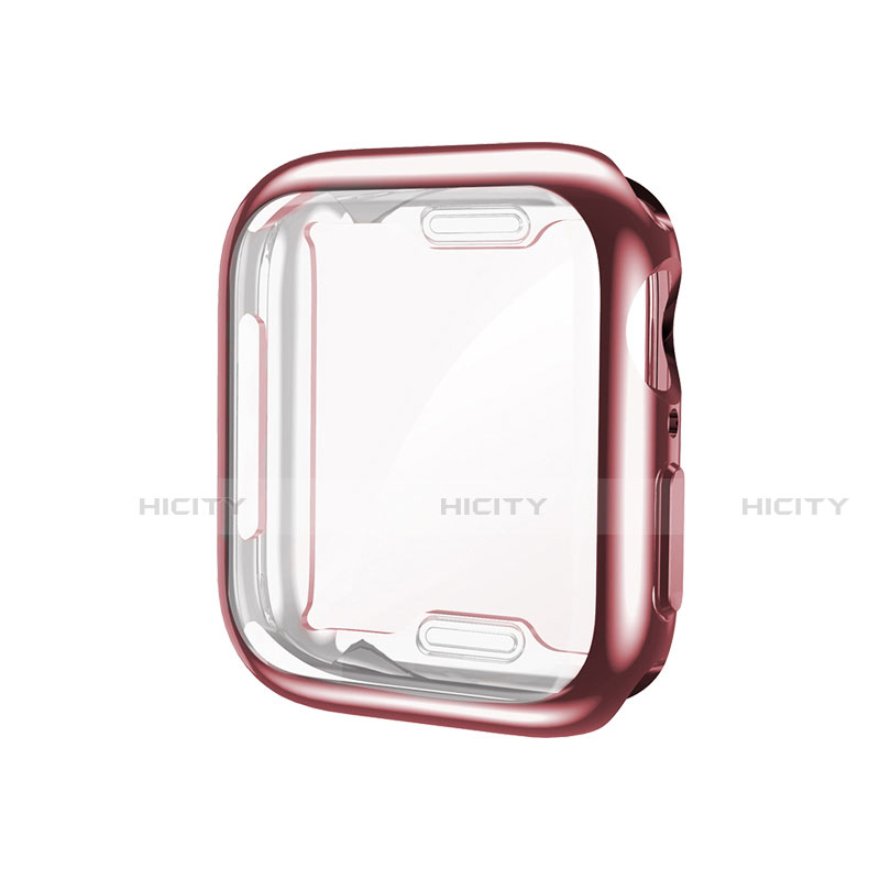 Funda Silicona Ultrafina Goma Carcasa S01 para Apple iWatch 5 44mm Oro Rosa