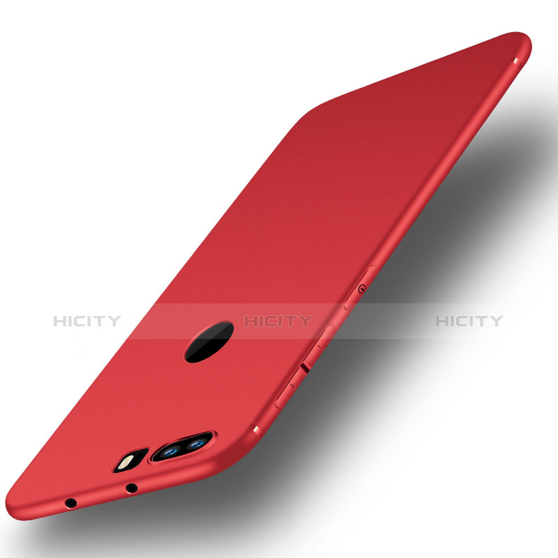 Funda Silicona Ultrafina Goma Carcasa S01 para Huawei Honor 8 Rojo