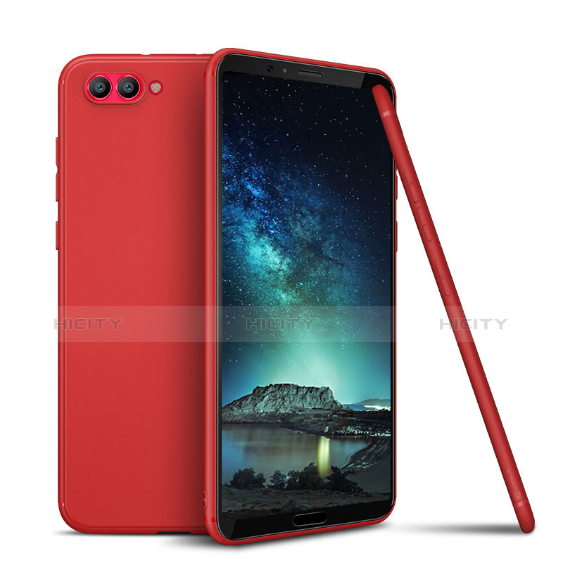 Funda Silicona Ultrafina Goma Carcasa S01 para Huawei Honor View 10 Rojo