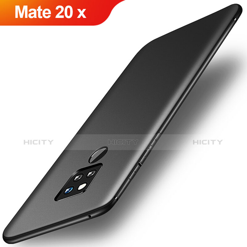 Funda Silicona Ultrafina Goma Carcasa S01 para Huawei Mate 20 X Negro