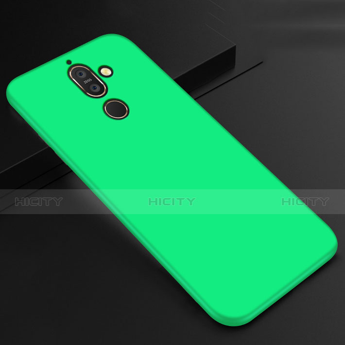 Funda Silicona Ultrafina Goma Carcasa S01 para Nokia 7 Plus Verde