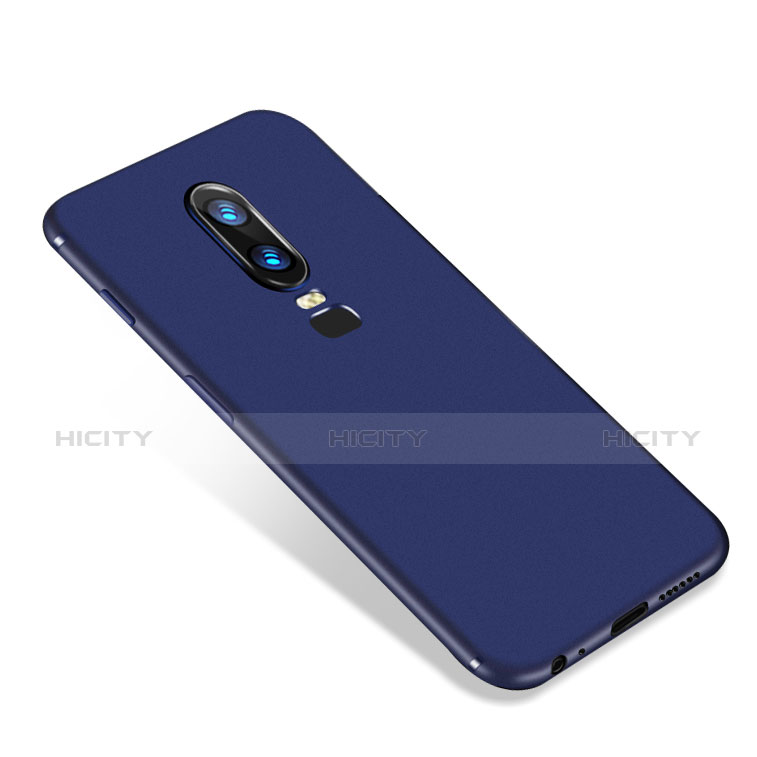 Funda Silicona Ultrafina Goma Carcasa S01 para OnePlus 6 Azul