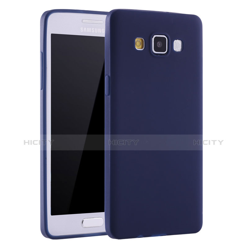 Funda Silicona Ultrafina Goma Carcasa S01 para Samsung Galaxy A7 Duos SM-A700F A700FD Azul