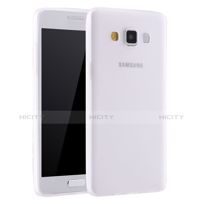 Funda Silicona Ultrafina Goma Carcasa S01 para Samsung Galaxy A7 Duos SM-A700F A700FD Blanco