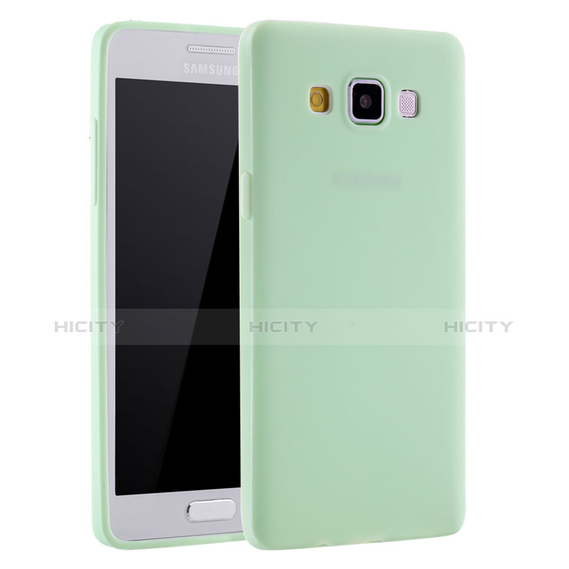 Funda Silicona Ultrafina Goma Carcasa S01 para Samsung Galaxy A7 Duos SM-A700F A700FD Verde