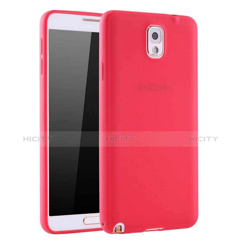 Funda Silicona Ultrafina Goma Carcasa S01 para Samsung Galaxy Note 3 N9000 Rojo