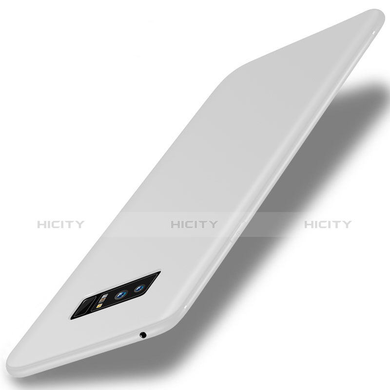 Funda Silicona Ultrafina Goma Carcasa S01 para Samsung Galaxy Note 8 Duos N950F Blanco