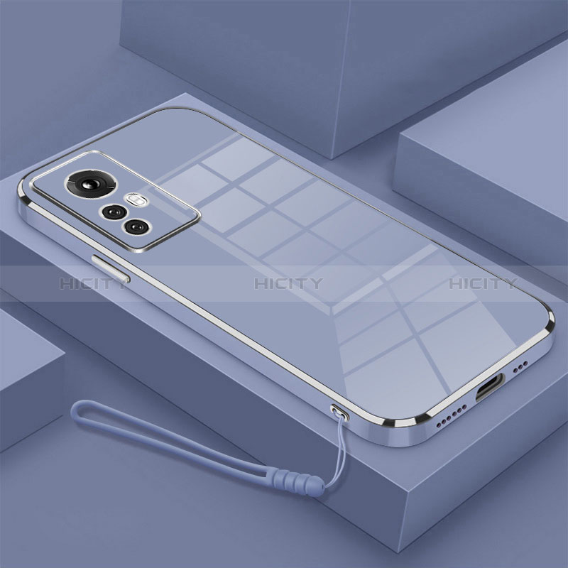 Funda Silicona Ultrafina Goma Carcasa S01 para Xiaomi Mi 12T 5G Gris Lavanda