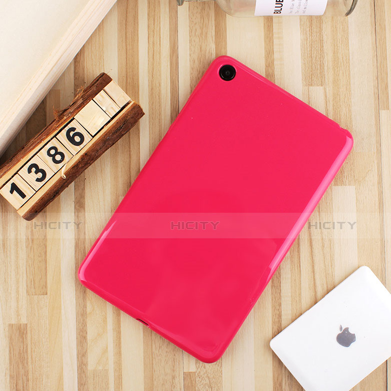 Funda Silicona Ultrafina Goma Carcasa S01 para Xiaomi Mi Pad 4 Plus 10.1 Rosa Roja