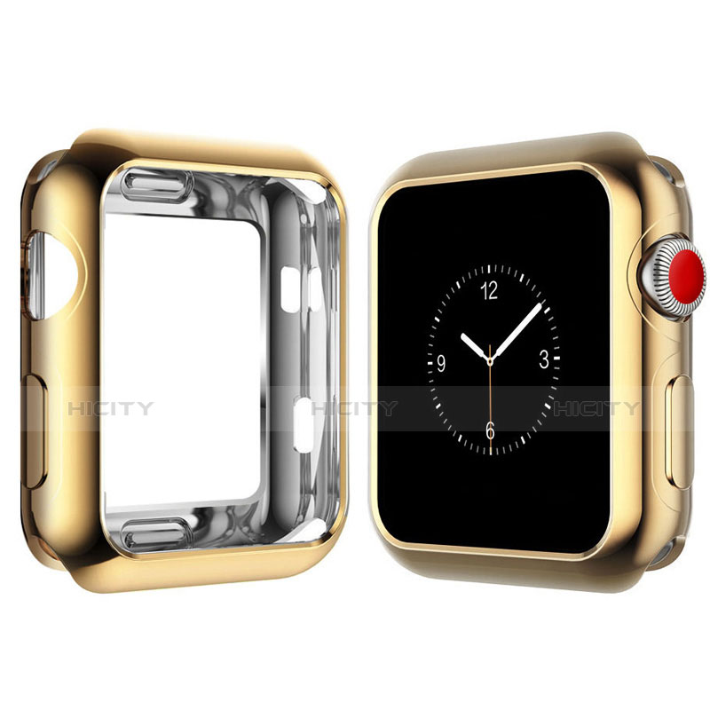 Funda Silicona Ultrafina Goma Carcasa S02 para Apple iWatch 4 40mm Oro