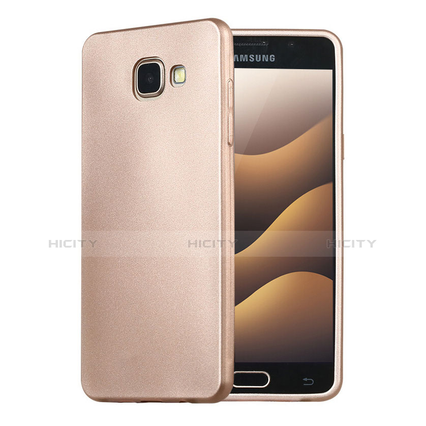 Funda Silicona Ultrafina Goma Carcasa S02 para Samsung Galaxy A5 (2016) SM-A510F Oro