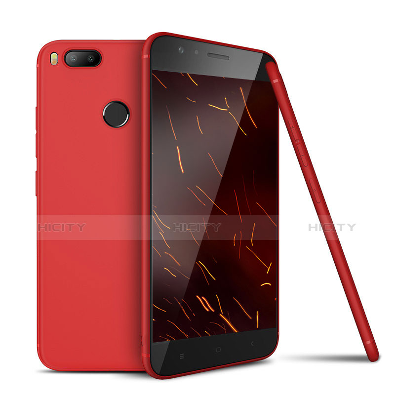 Funda Silicona Ultrafina Goma Carcasa S02 para Xiaomi Mi A1 Rojo