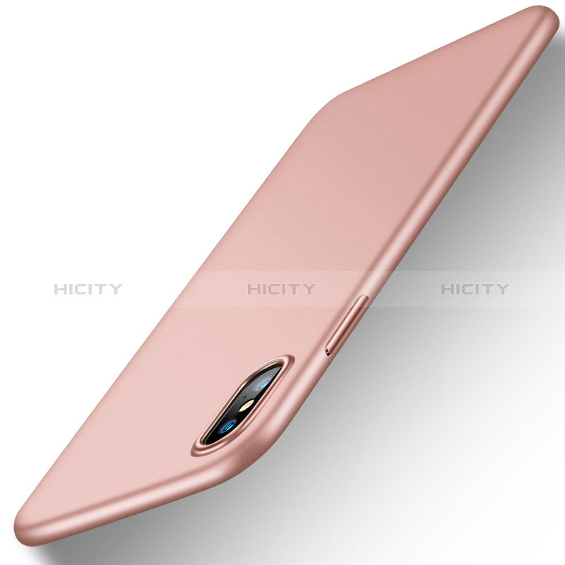 Funda Silicona Ultrafina Goma Carcasa S18 para Apple iPhone Xs Max Oro Rosa