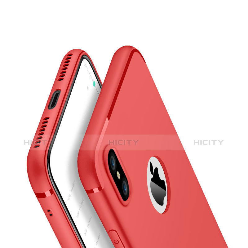 Funda Silicona Ultrafina Goma Carcasa V01 para Apple iPhone Xs Rojo