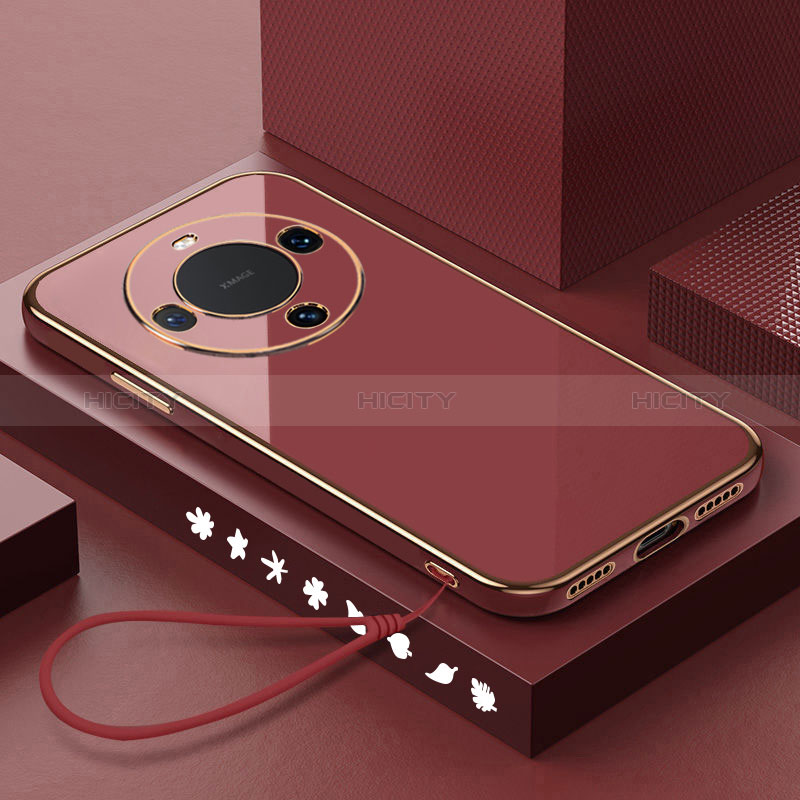 Funda Silicona Ultrafina Goma Carcasa XL3 para Huawei Mate 60 Rojo