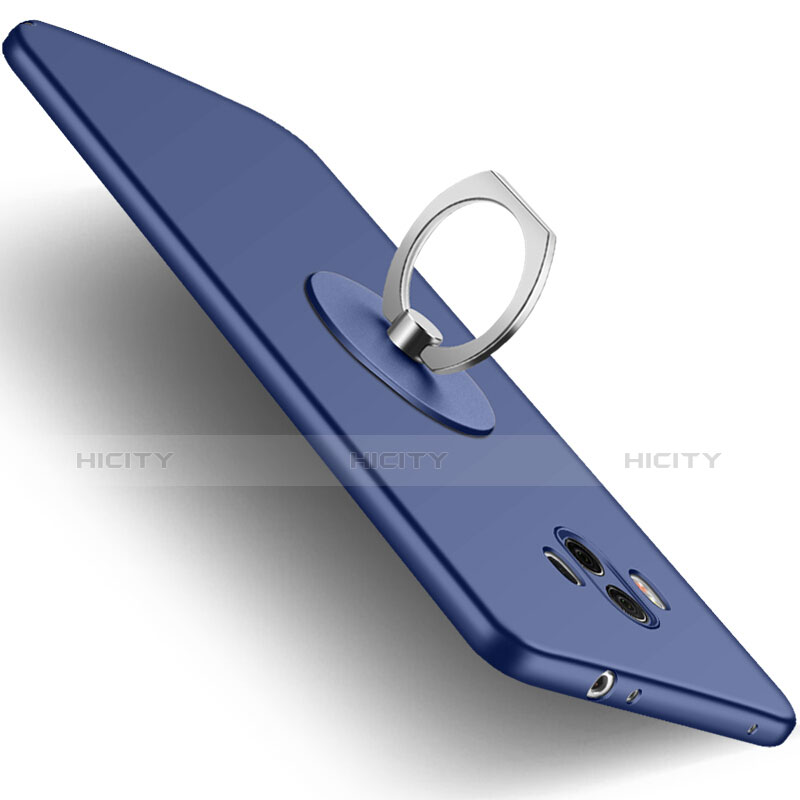 Funda Silicona Ultrafina Goma con Anillo de dedo Soporte para Huawei Mate 10 Azul