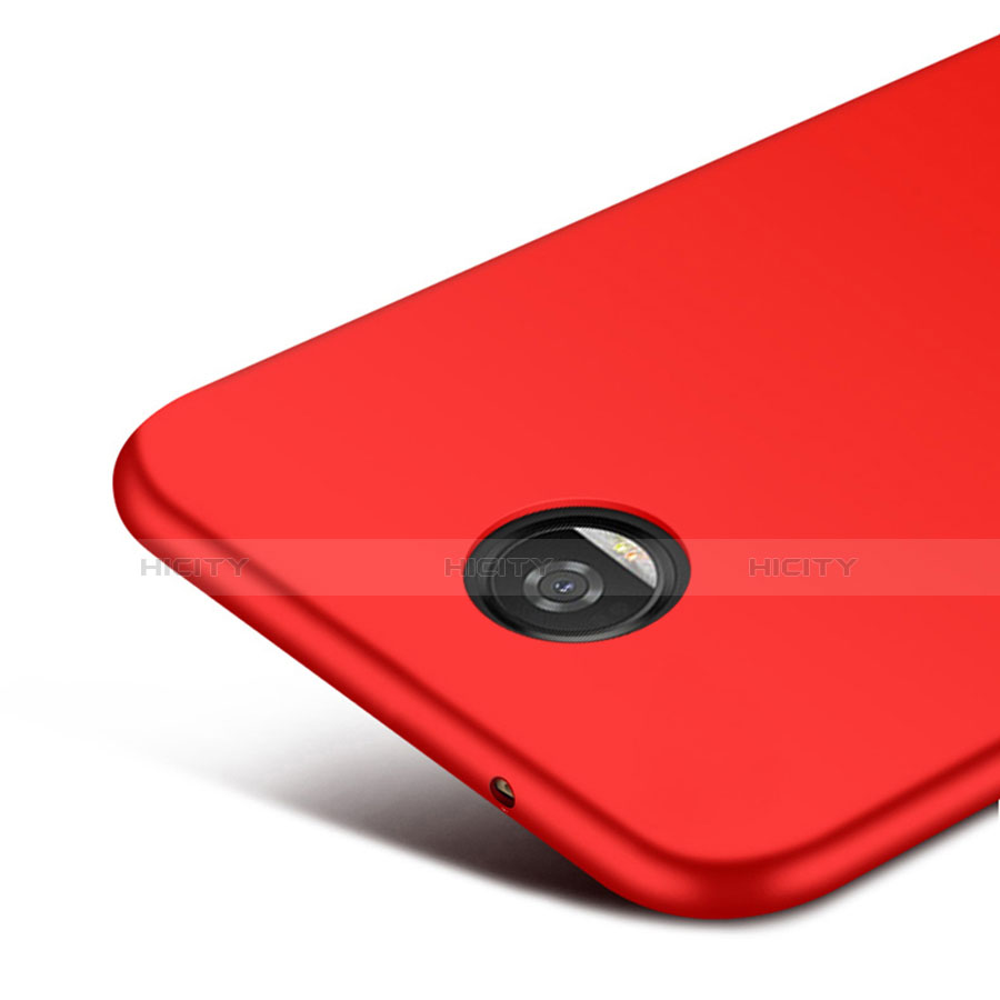 Funda Silicona Ultrafina Goma con Anillo de dedo Soporte para Motorola Moto Z Play Rojo