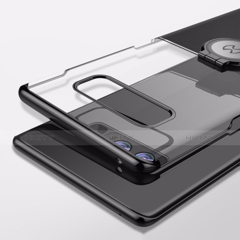 Funda Silicona Ultrafina Goma con Magnetico Anillo de dedo Soporte para Samsung Galaxy Note 8 Negro