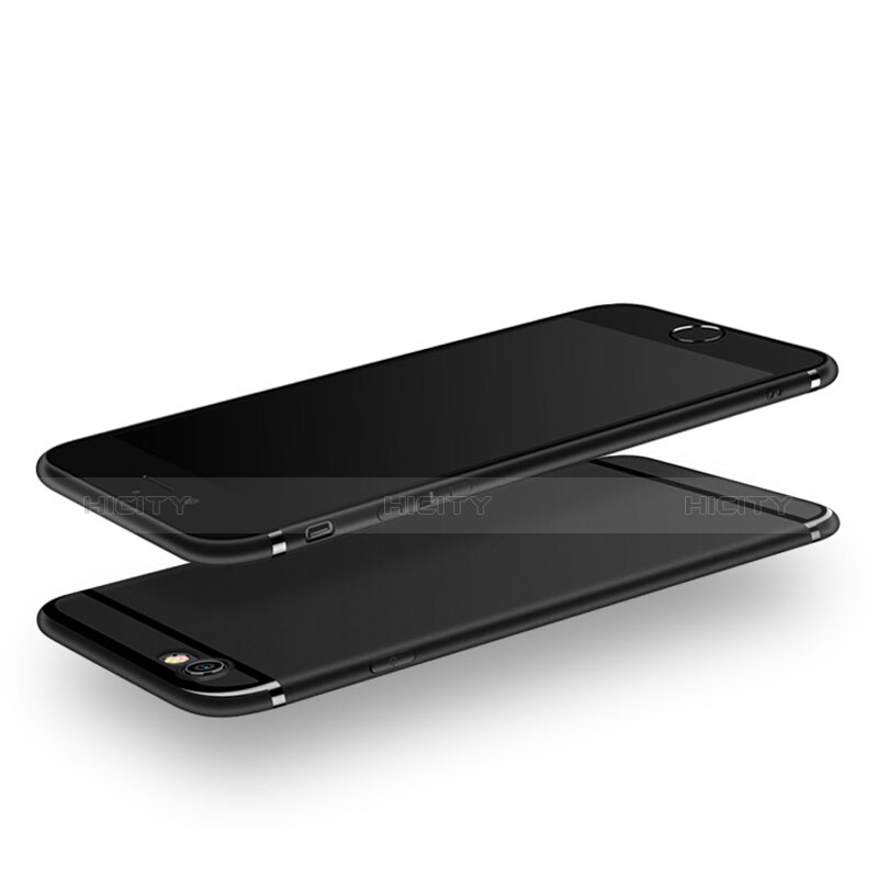 Funda Silicona Ultrafina Goma G02 para Apple iPhone 6 Plus Negro