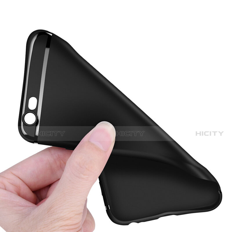 Funda Silicona Ultrafina Goma G02 para Apple iPhone 6S Plus Negro