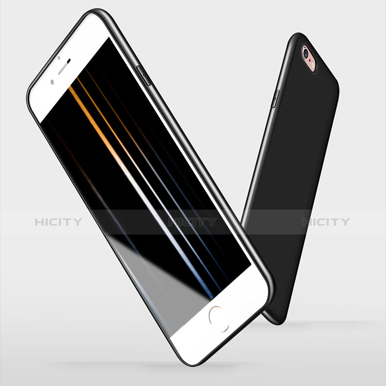 Funda Silicona Ultrafina Goma H06 para Apple iPhone 6 Plus Negro