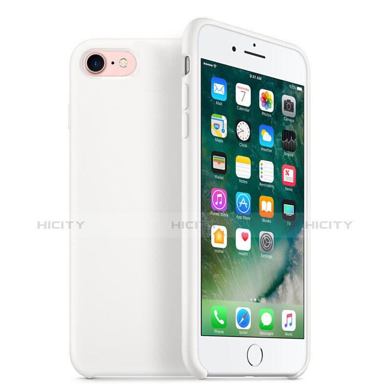 Funda Silicona Ultrafina Goma H07 para Apple iPhone 6S Plus Blanco