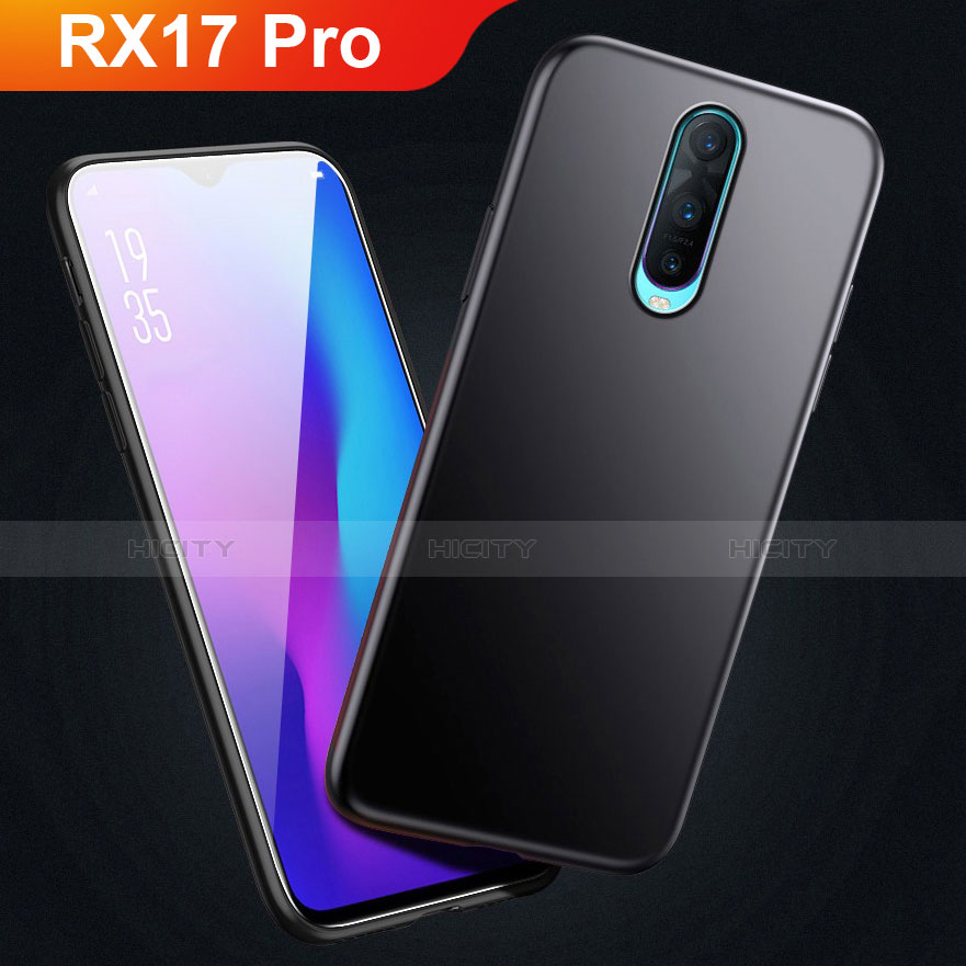 Funda Silicona Ultrafina Goma P01 para Oppo RX17 Pro Negro